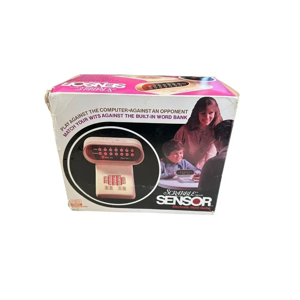 Vintage Electronic Scrabble Word Game By Selchow & Righter USA 1970s, Works!